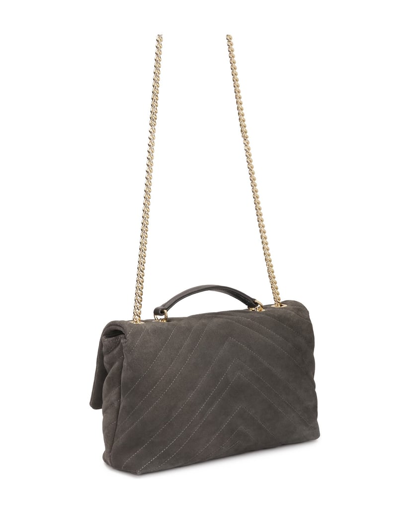 Kazar-Graue-Wildlederkette-Handtasche-grau
