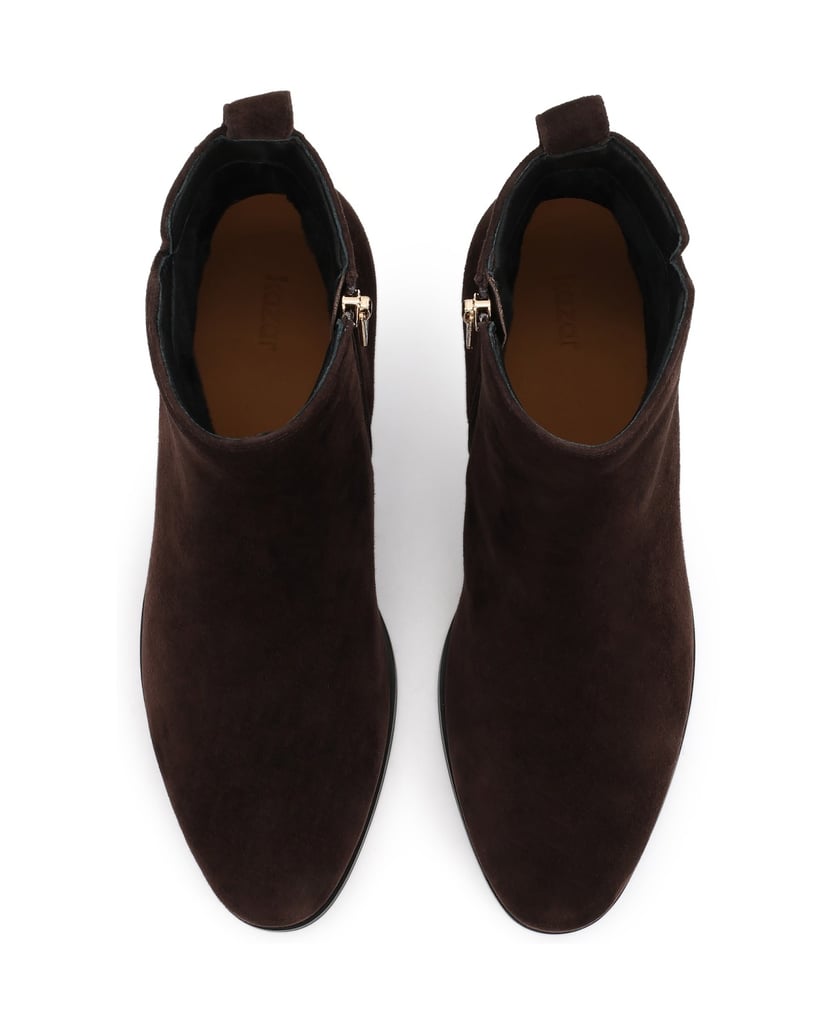 Kazar-Braune-Wildlederstiefel-mit-Reißverschluss-braun