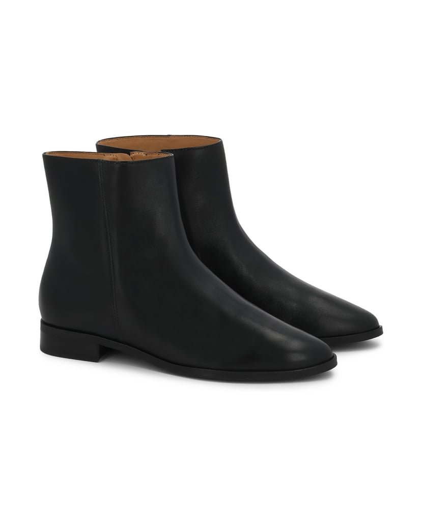 Kazar-Flache-Lederstiefel-mit-Reißverschluss-schwarz