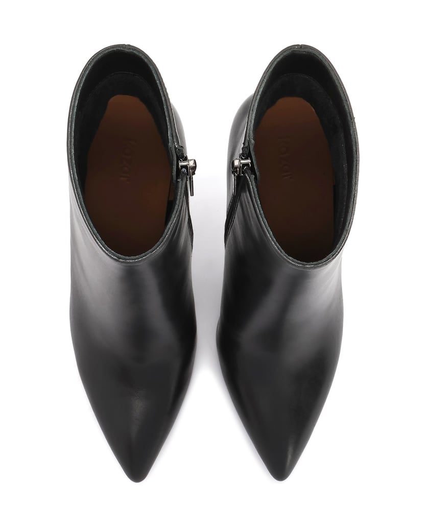Kazar-Schwarze-Lederstiefel-mit-schlankem-Stilettoabsatz-schwarz