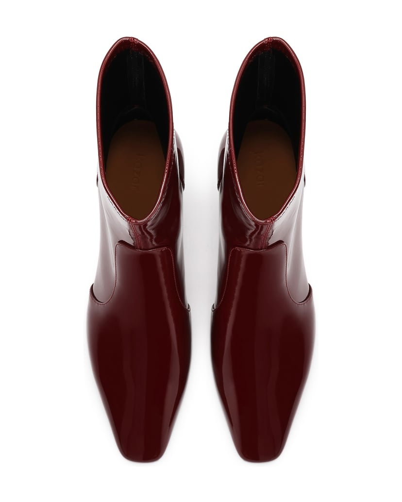 Kazar-Kastanienbraune-Stiletto-Stiefel-rot