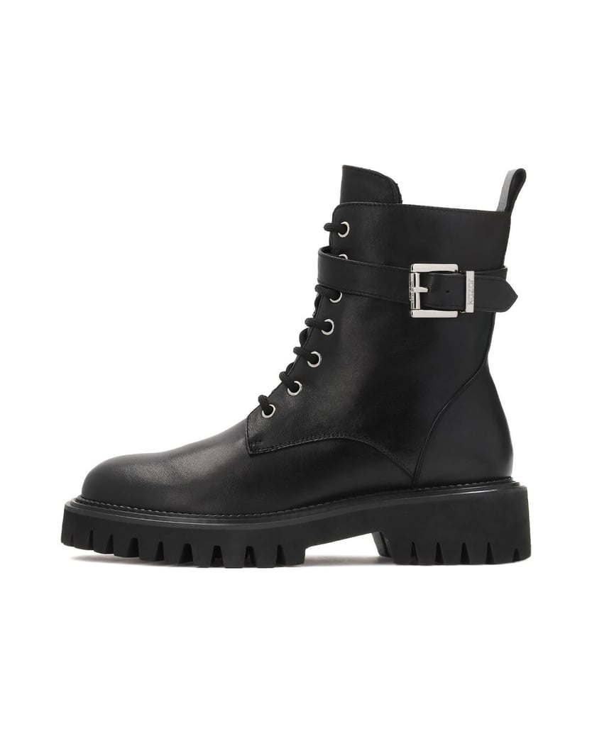 Kazar-Gestreifte-Lederstiefel-schwarz