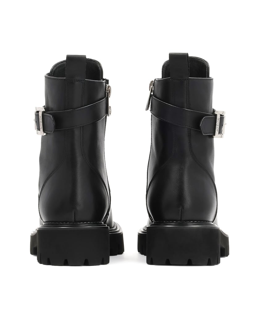 Kazar-Gestreifte-Lederstiefel-schwarz