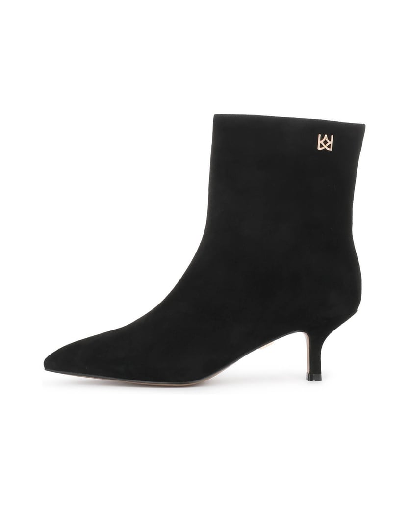 Kazar-Schwarze-Wildlederstiefel-mit-Monogramm-von-KAZAR-schwarz