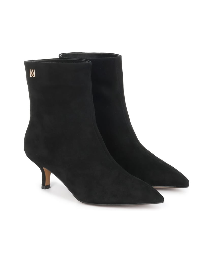 Kazar-Schwarze-Wildlederstiefel-mit-Monogramm-von-KAZAR-schwarz