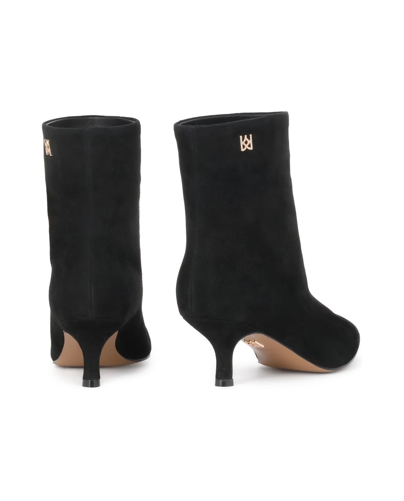 Kazar-Schwarze-Wildlederstiefel-mit-Monogramm-von-KAZAR-schwarz