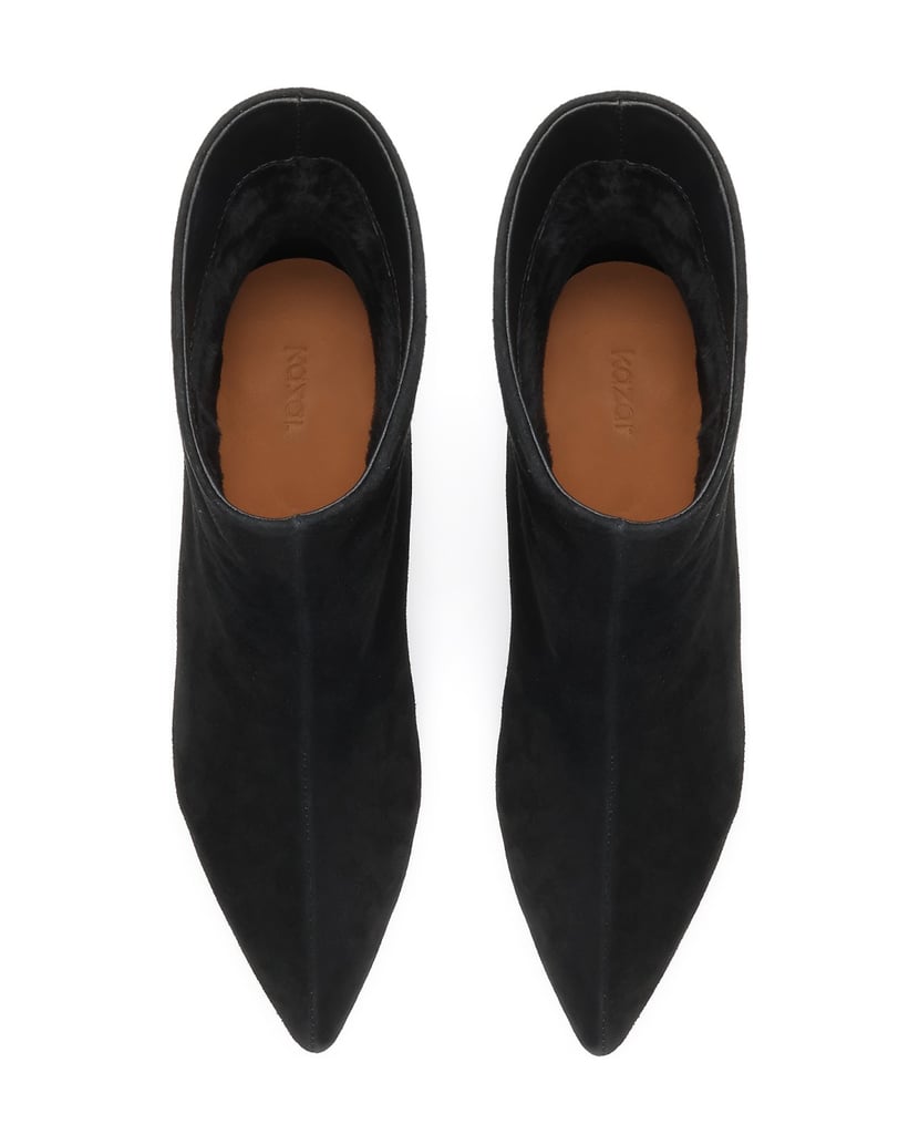 Kazar-Schwarze-Wildlederstiefel-mit-Monogramm-von-KAZAR-schwarz