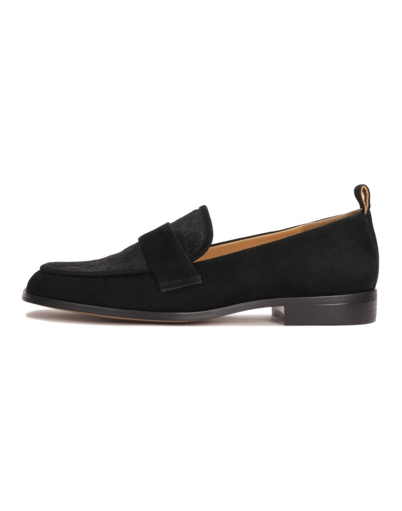 Kazar-Schwarze-Slipper-aus-Wildleder-und-Leder-mit-Borsten-schwarz