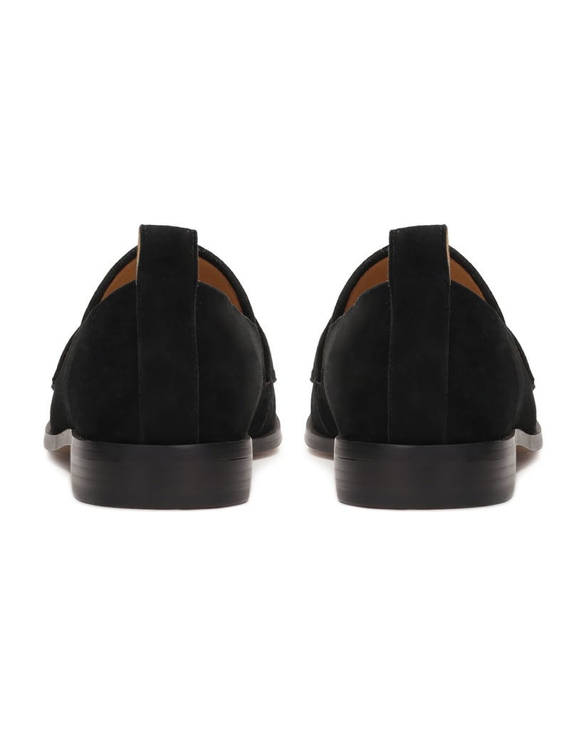 Kazar-Schwarze-Slipper-aus-Wildleder-und-Leder-mit-Borsten-schwarz