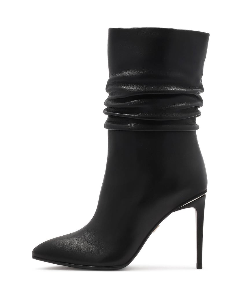 Kazar-Elegante-schwarze-Stiefel-mit-faltigem-Schaft-schwarz