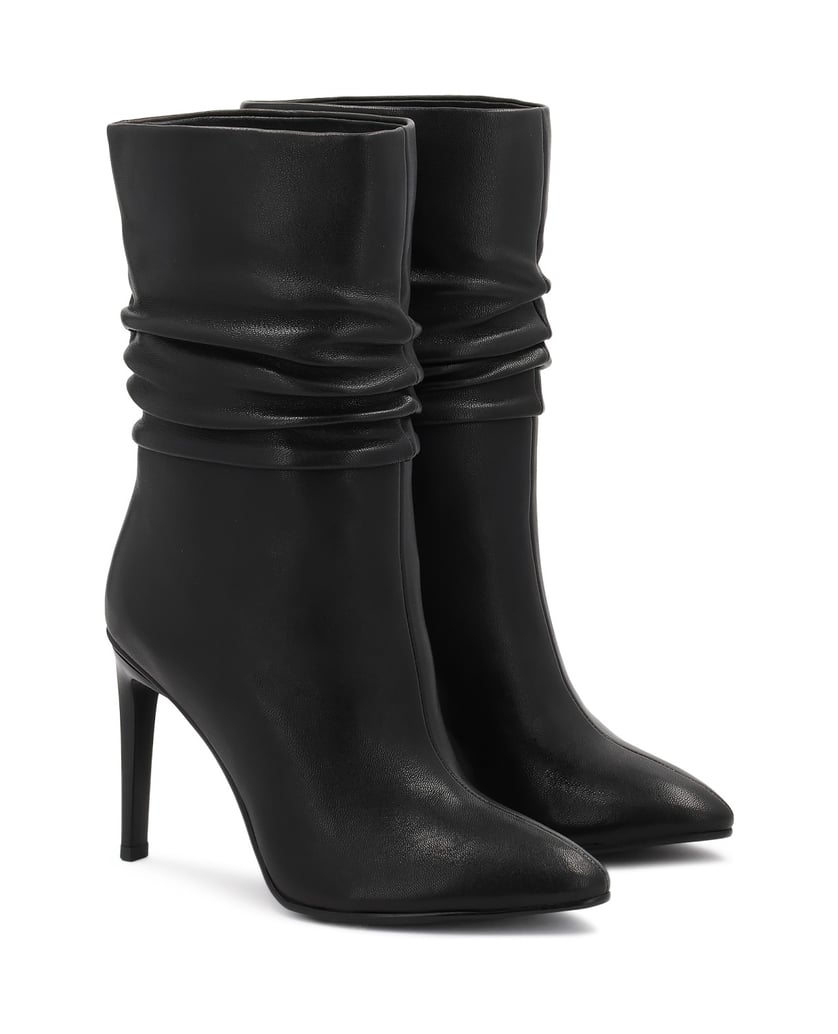 Kazar-Elegante-schwarze-Stiefel-mit-faltigem-Schaft-schwarz