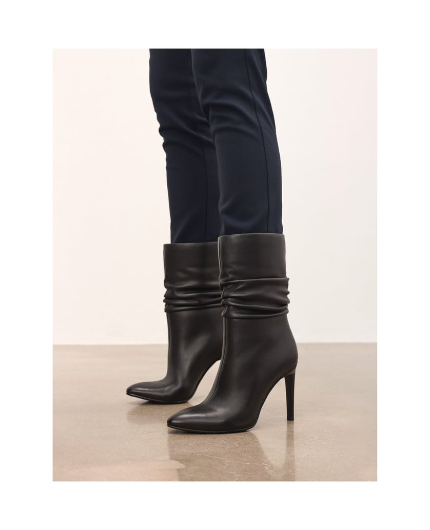 Kazar-Elegante-schwarze-Stiefel-mit-faltigem-Schaft-schwarz