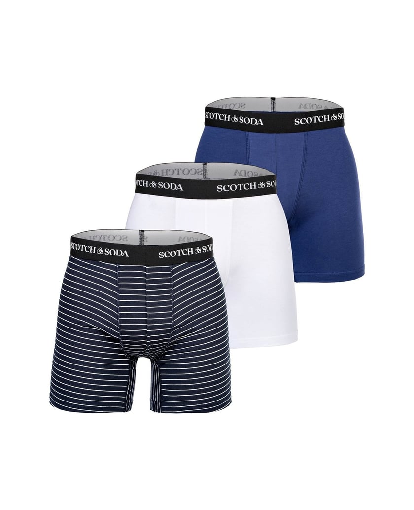 Scotch-&-Soda-Herren-Boxershort-3er-Pack-Solid-Cotton-Stretch-schwarz