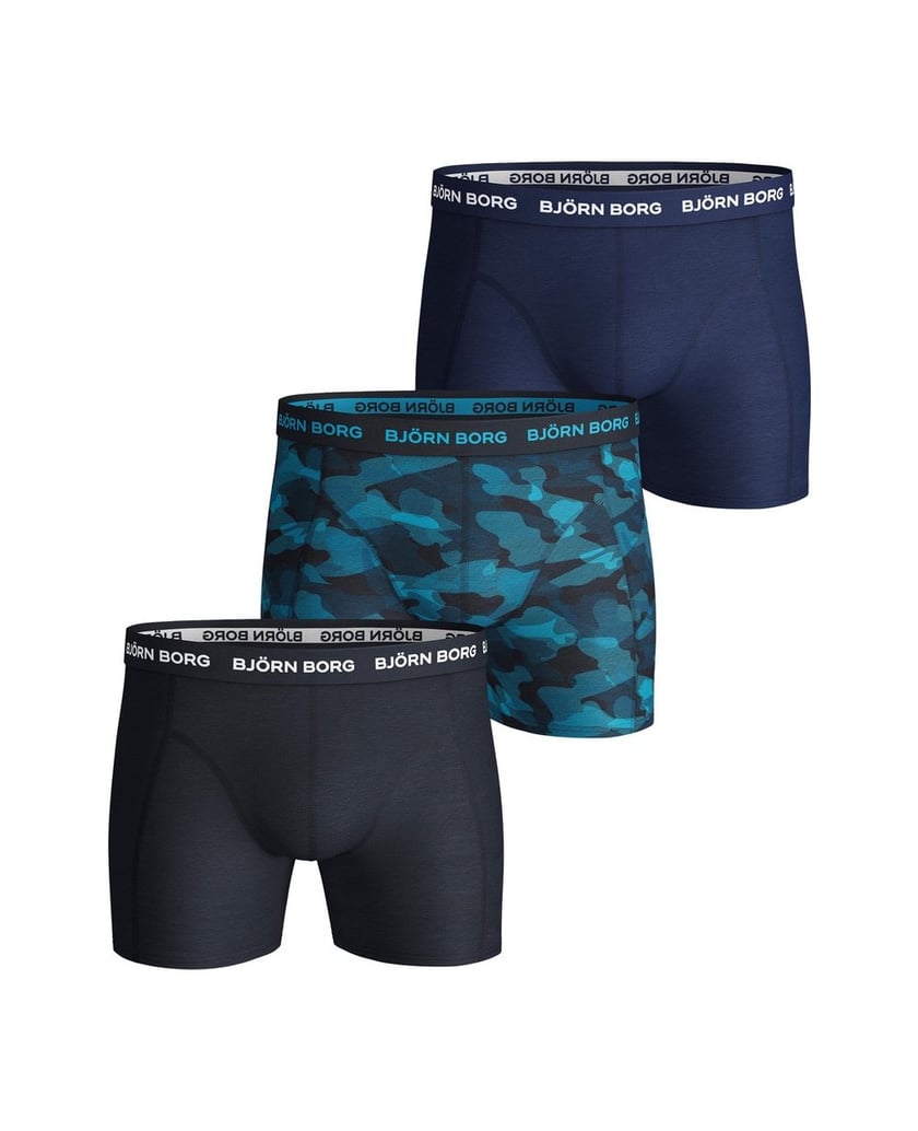 Björn-Borg-Herren-Boxershort-3er-Pack-Cotton-Stretch-Boxer-Trunks-3P-blau-