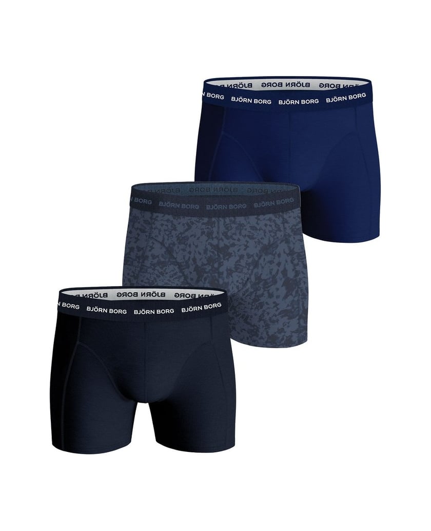 Björn-Borg-Herren-Boxershort-3er-Pack-Cotton-Stretch-Boxer-Trunks-3P-blau-