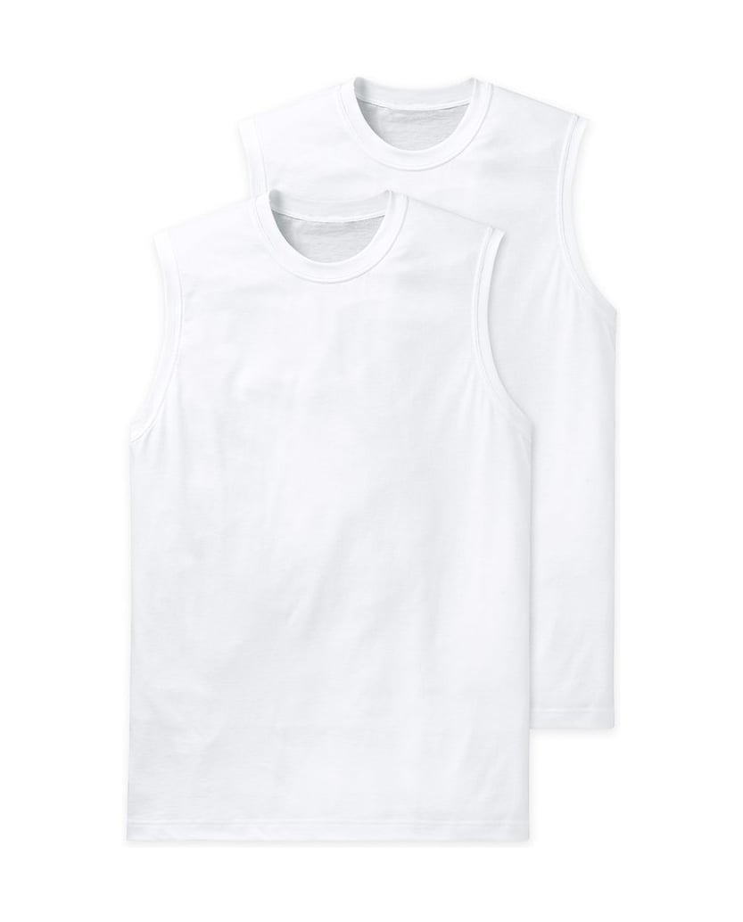 SCHIESSER-Herren-Unterhemd-2er-Pack-Essentials-weiss