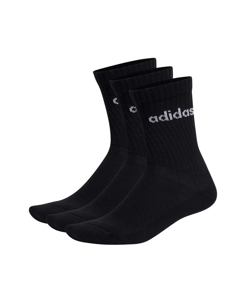 Adidas-Unisex-Socken-3er-Pack-Linear-Crew-Cushioned-schwarz