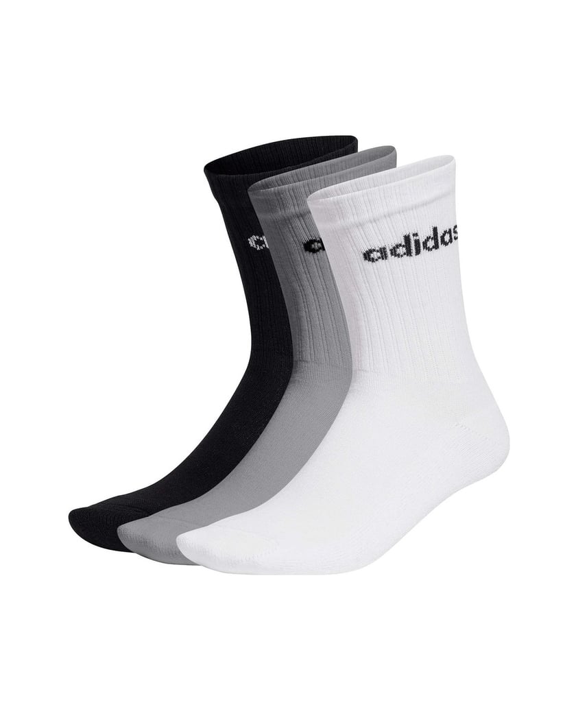 Adidas-Unisex-Socken-3er-Pack-Linear-Crew-Cushioned-schwarz