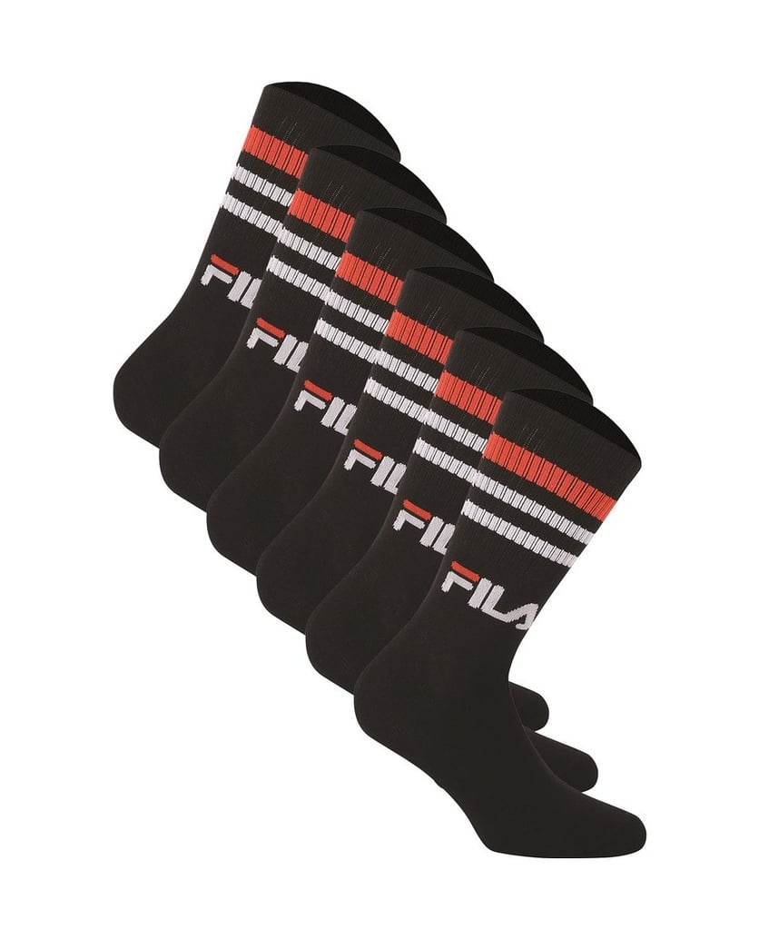 Fila-Unisex-Socken-6er-Pack-schwarz