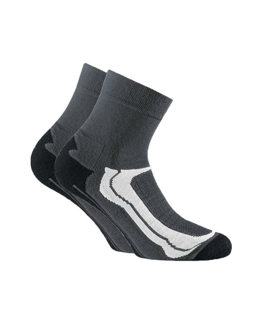 Rohner-basic-Unisex-Socken-2er-Pack-Basic-Quarter-Sport-grau