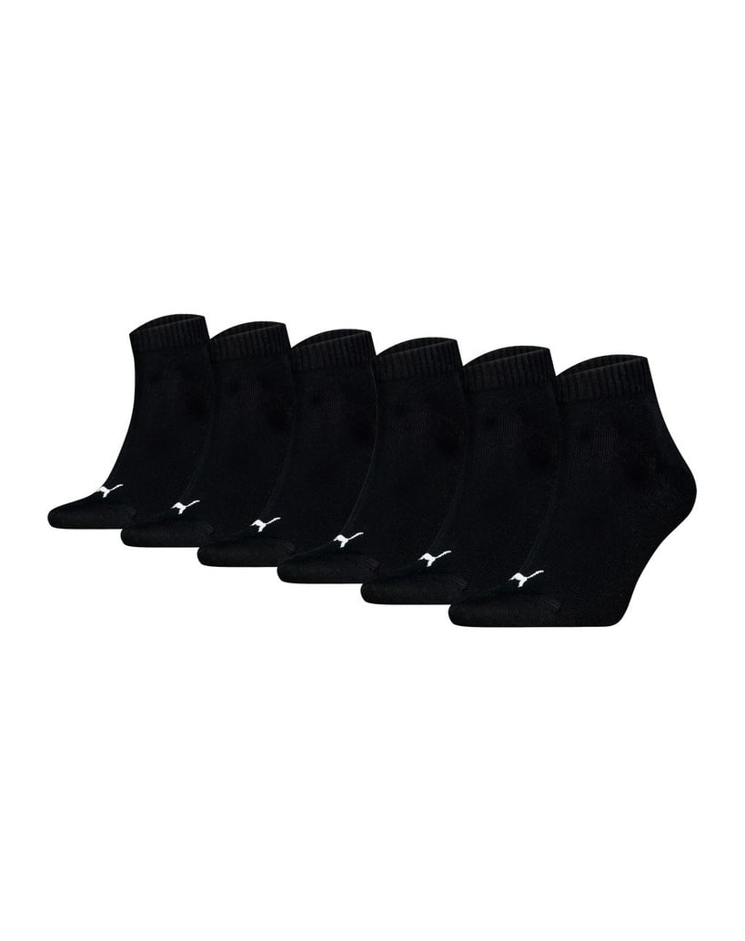 Puma-Unisex-Socken-6er-Pack-Quarter-Plain-ECOM-6P-schwarz