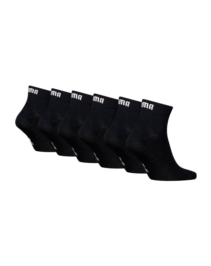 Puma-Unisex-Socken-6er-Pack-Quarter-Plain-ECOM-6P-schwarz