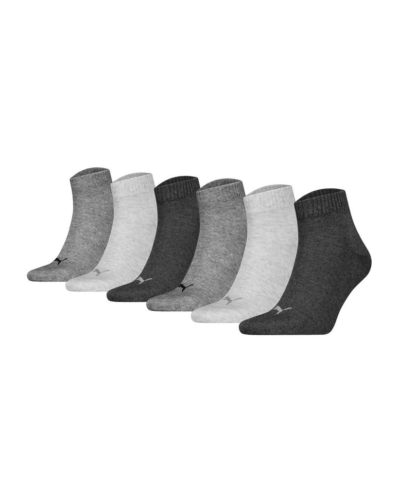 Puma-Unisex-Socken-6er-Pack-Quarter-Plain-ECOM-6P-schwarz