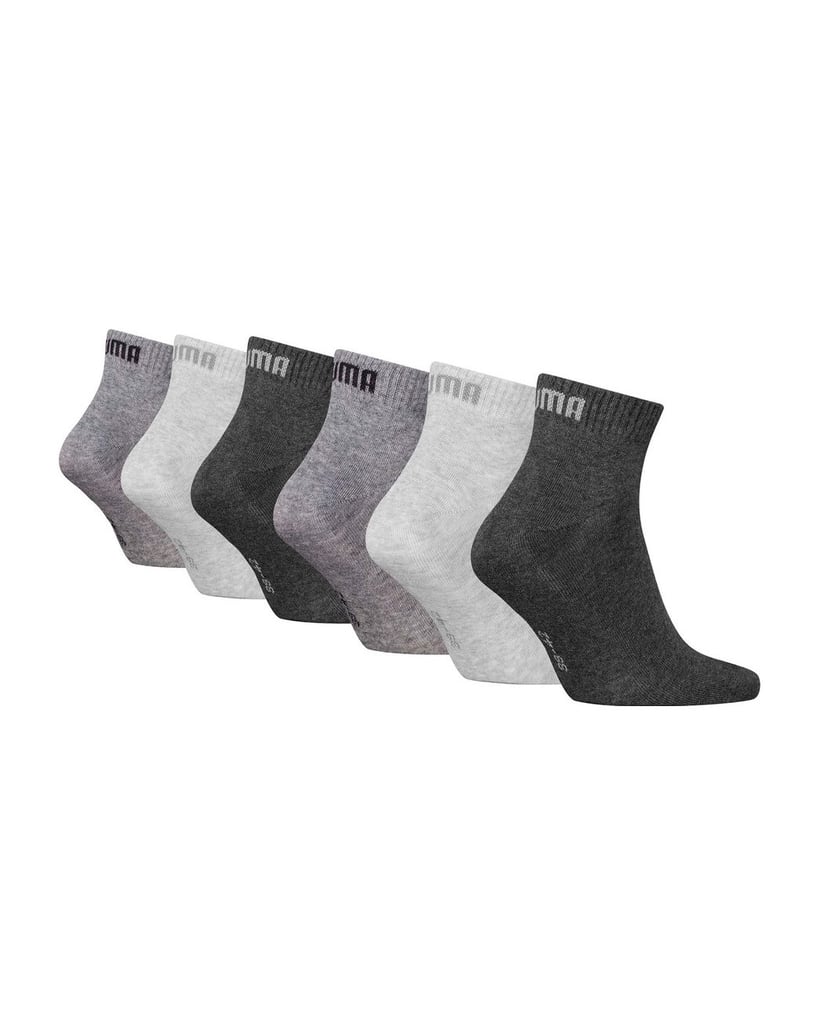 Puma-Unisex-Socken-6er-Pack-Quarter-Plain-ECOM-6P-schwarz
