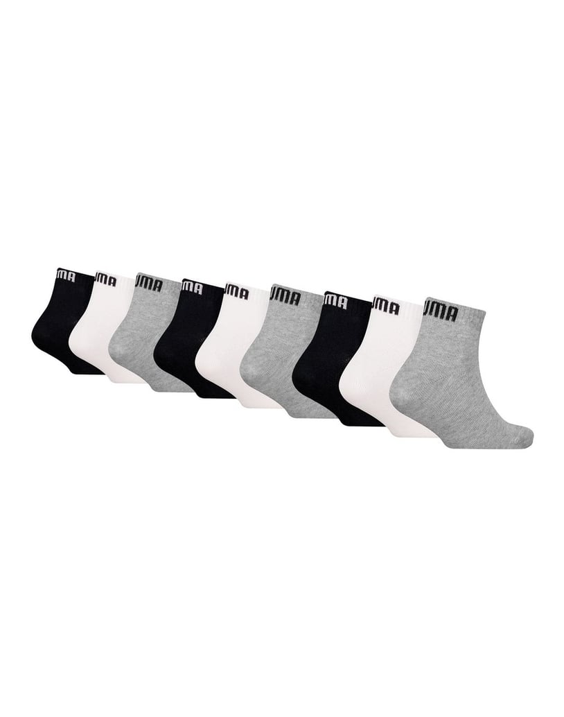 Puma-Unisex-Socken-9er-Pack-Plain-Quarter-ECOM-9P-schwarz