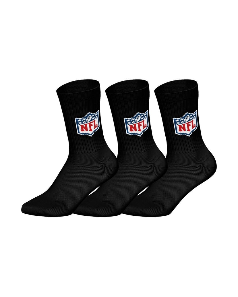NFL-Unisex-Socken-3er-Pack-NFL-SHIELD-3Pack-Crew-Socks-schwarz