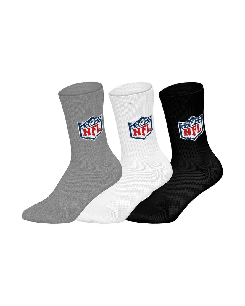 NFL-Unisex-Socken-3er-Pack-NFL-SHIELD-3Pack-Crew-Socks-schwarz
