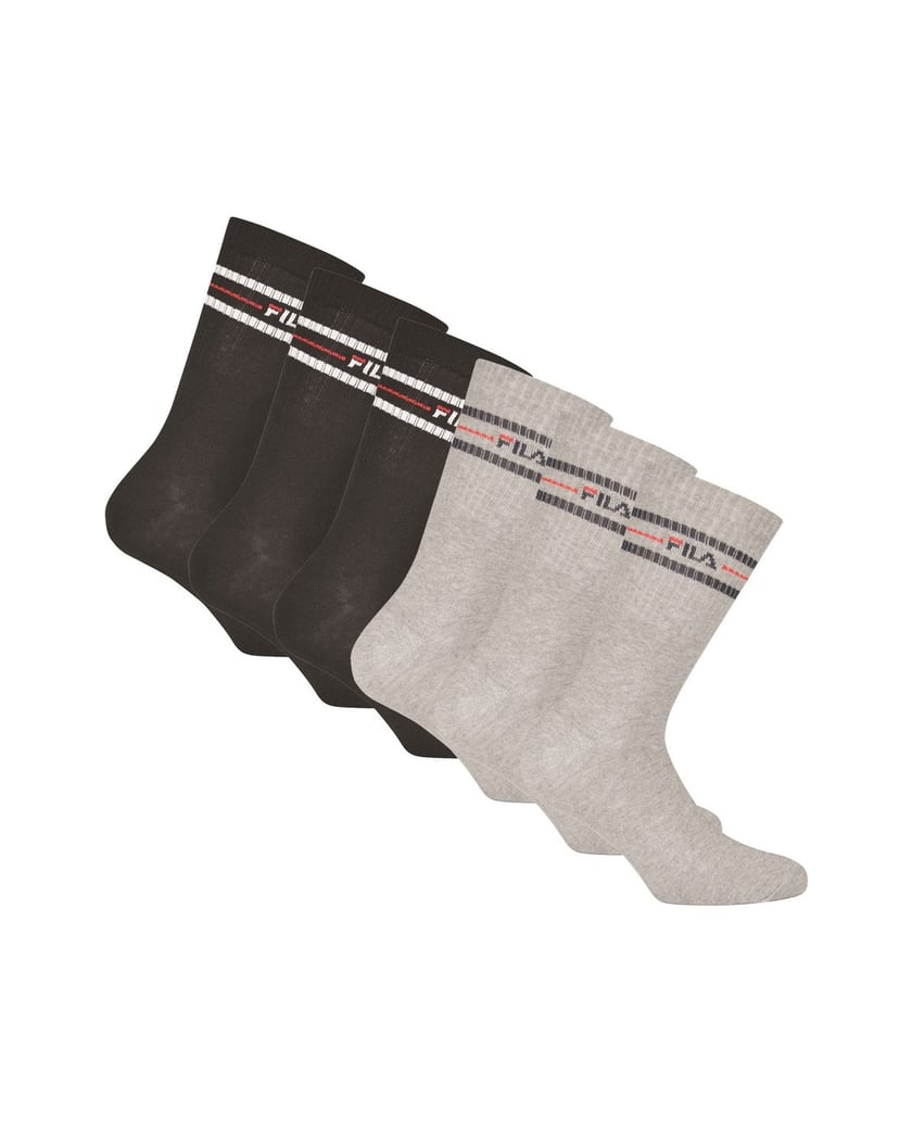 Fila-Unisex-Socken-6er-Pack-schwarz