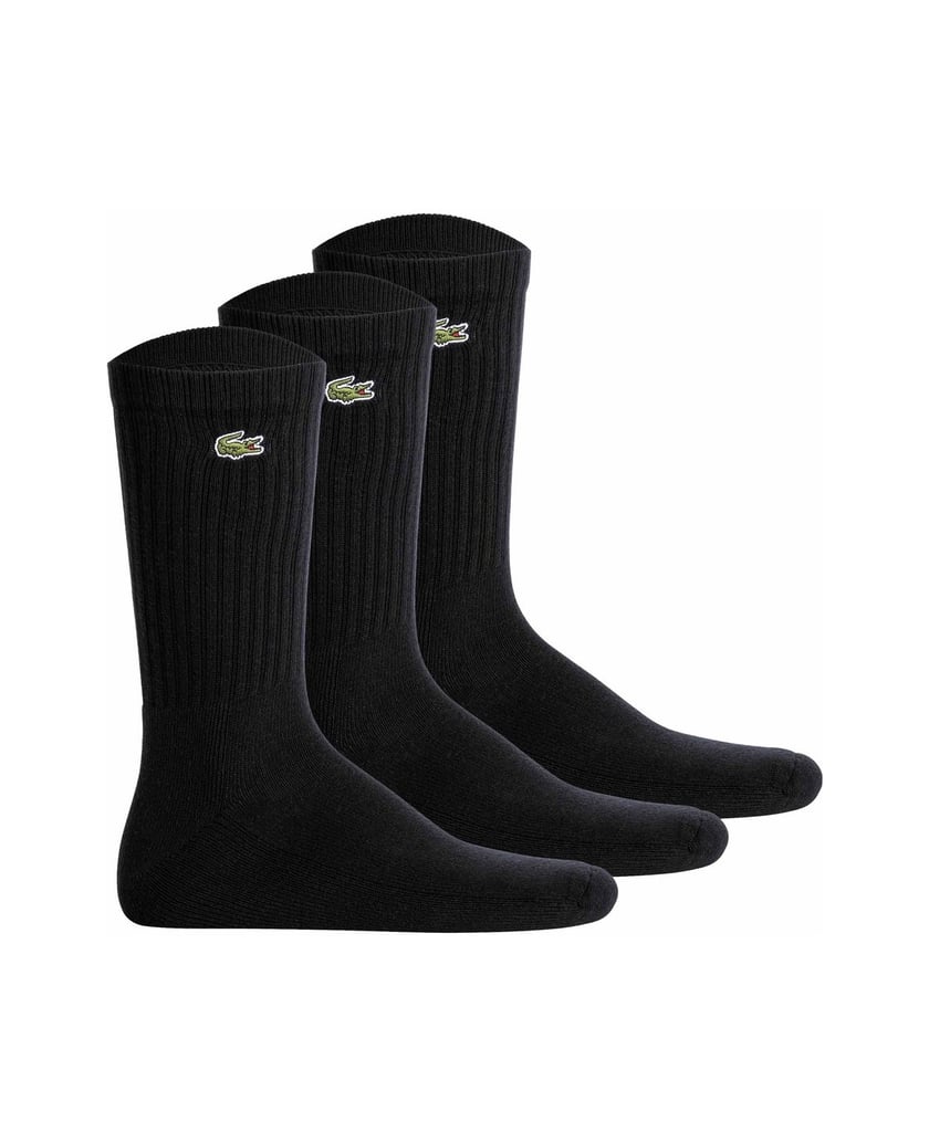 LACOSTE-Unisex-Socken-3er-Pack-schwarz
