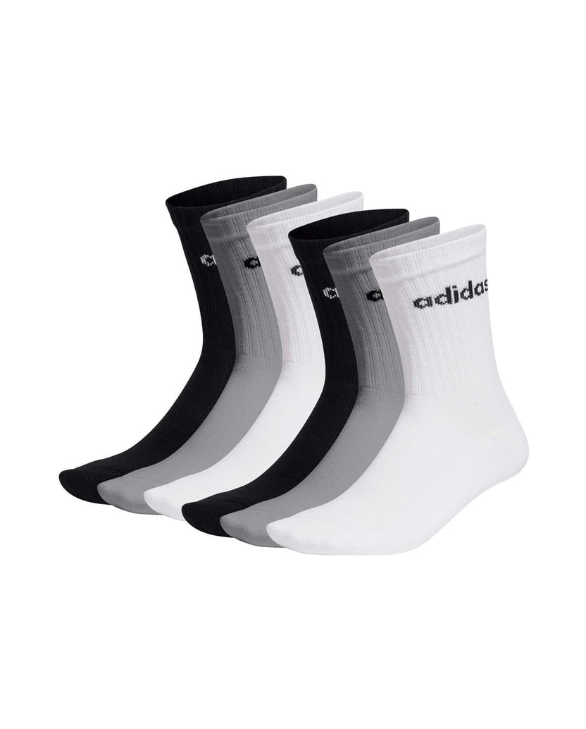 Adidas-Unisex-Socken-6er-Pack-Linear-Crew-Cushioned-schwarz
