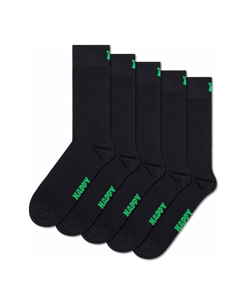 HAPPY-SOCKS-Unisex-Socken-5er-Pack-schwarz