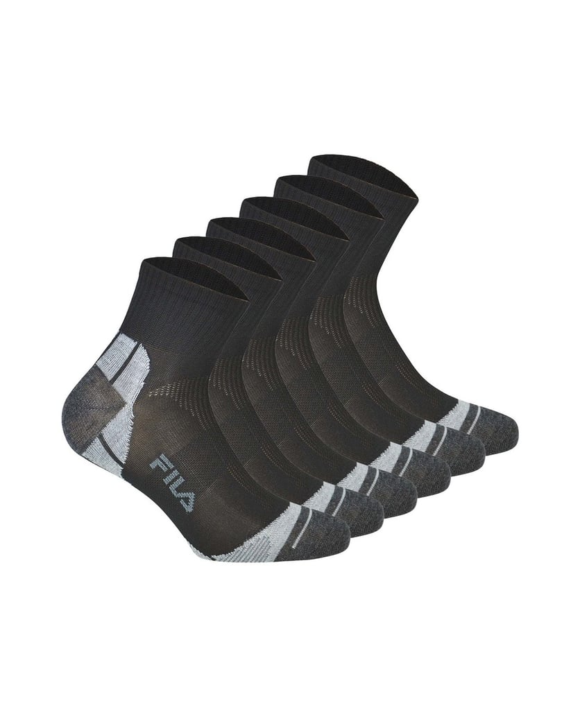 Fila-Unisex-Socken-6er-Pack-FILA-QUARTER-UNISEX-SOCKS-MULTISPORT-3P-schwarz