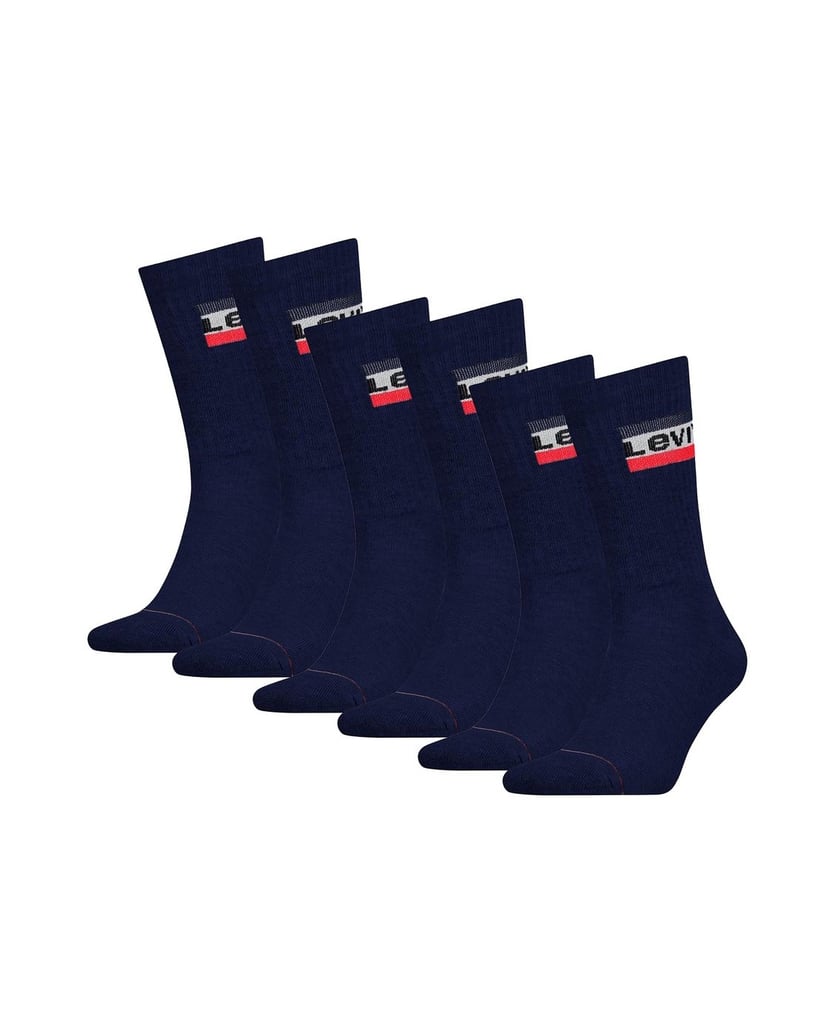 Levis-Unisex-Socken-6er-Pack-blau