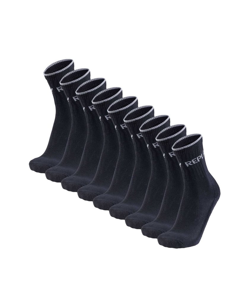 REPLAY-Unisex-Socken-9er-Pack-REPLAY-TENNIS-Leg-Logo-9Prs-Banderole-schwarz