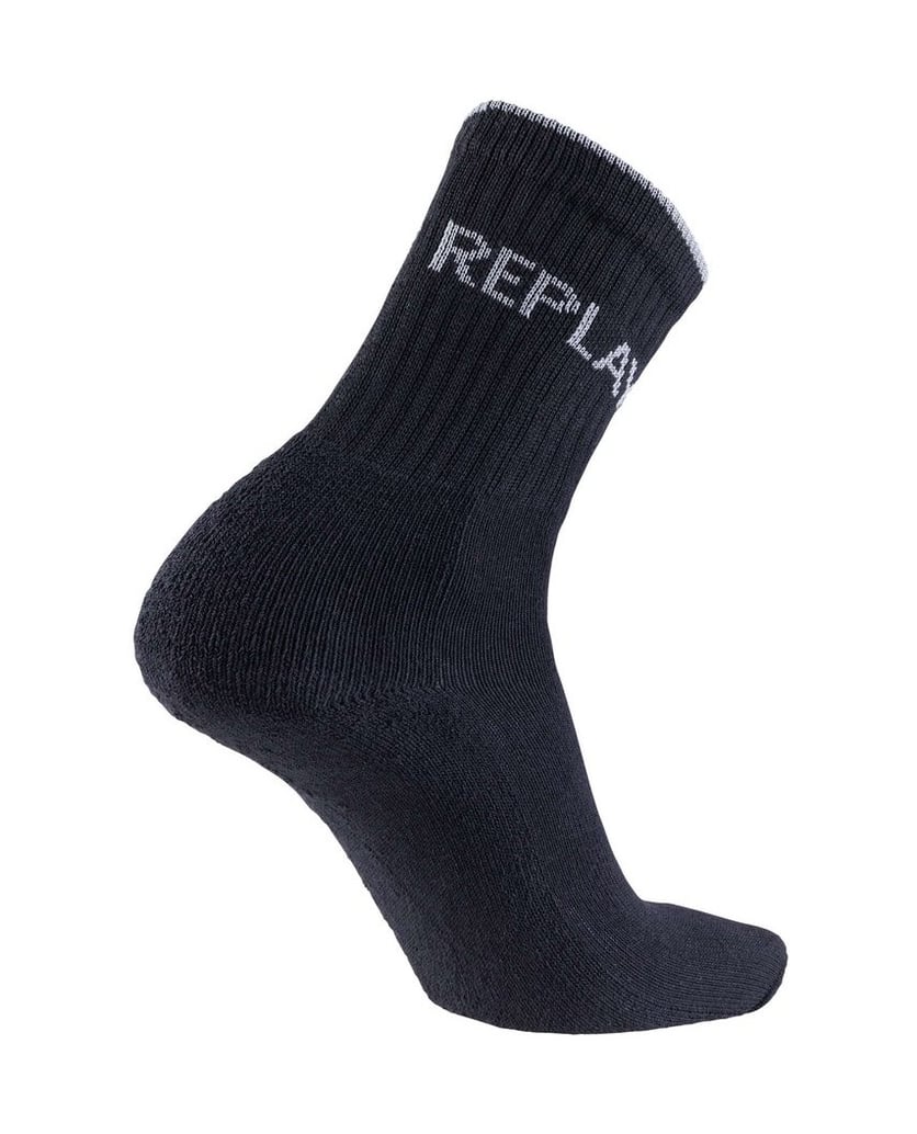REPLAY-Unisex-Socken-9er-Pack-REPLAY-TENNIS-Leg-Logo-9Prs-Banderole-schwarz