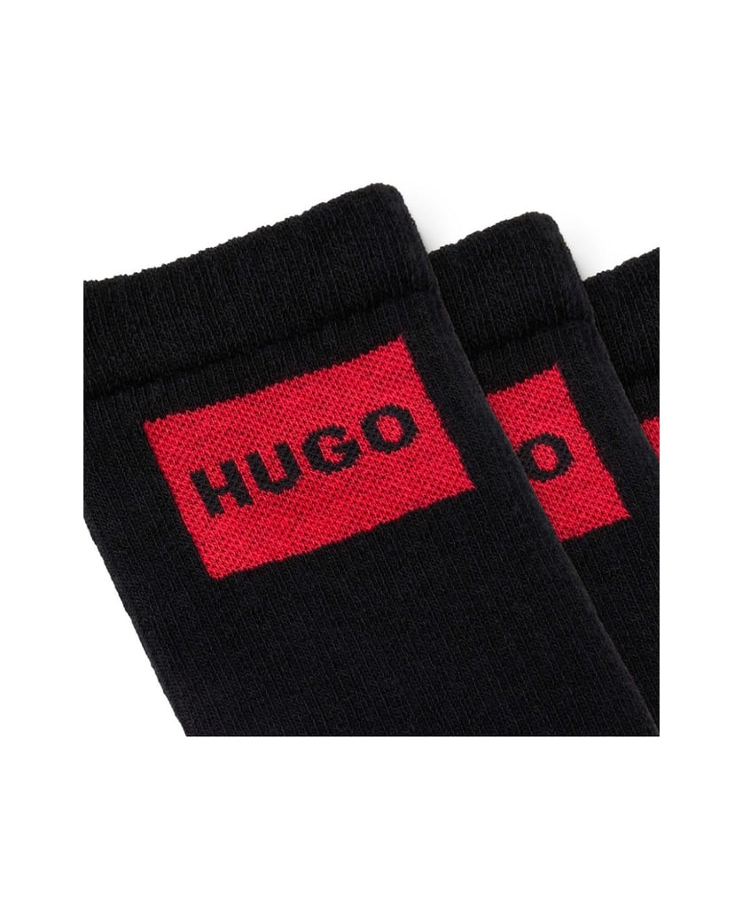 HUGO-Herren-Socken-6er-Pack-6P-QS-RIB-LABEL-CC-schwarz