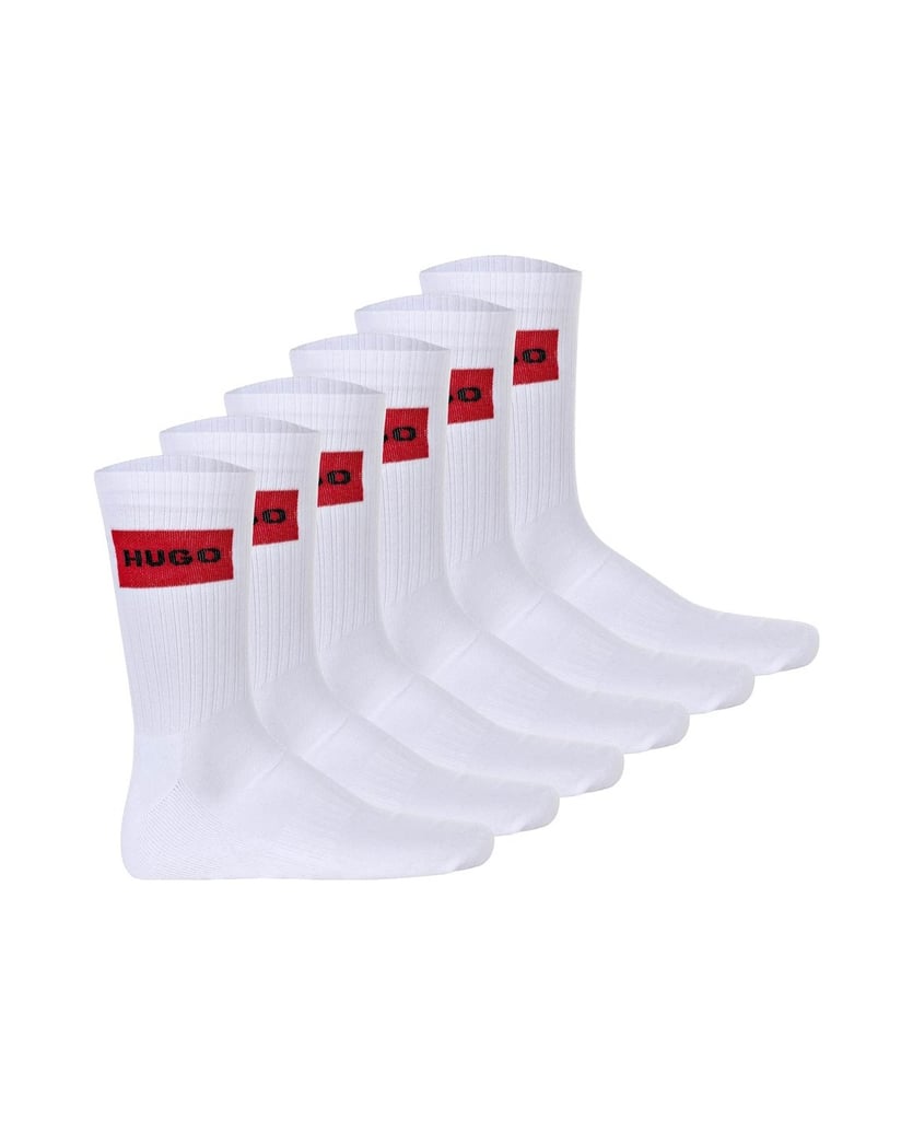 HUGO-Herren-Socken-6er-Pack-6P-QS-RIB-LABEL-CC-schwarz