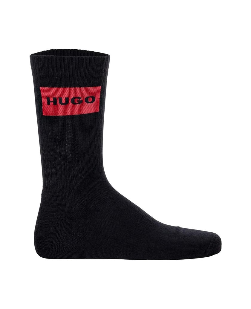 HUGO-Herren-Socken-6er-Pack-6P-QS-RIB-LABEL-CC-schwarz