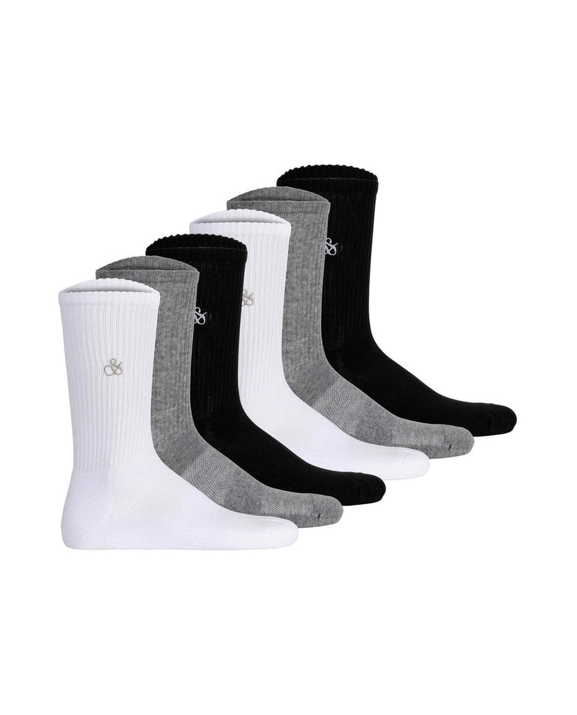 Scotch-&-Soda-Herren-Socken-6er-Pack-1/2-TERRY-COTTON-CREW-schwarz