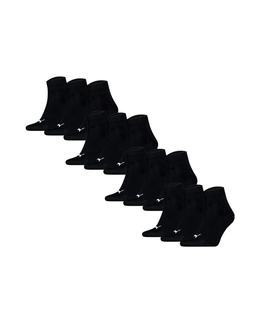 Puma-Unisex-Socken-12er-Pack-Quarter-Plain-12P-schwarz