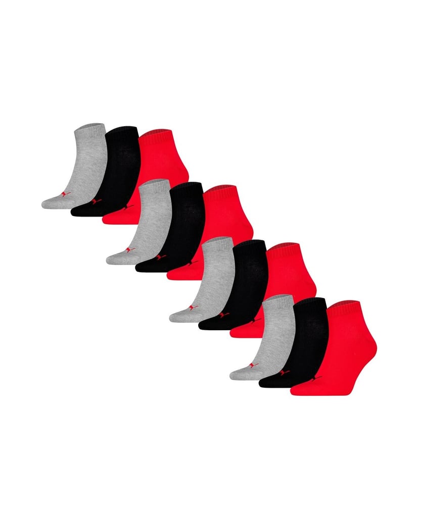 Puma-Unisex-Socken-12er-Pack-Quarter-Plain-12P-schwarz