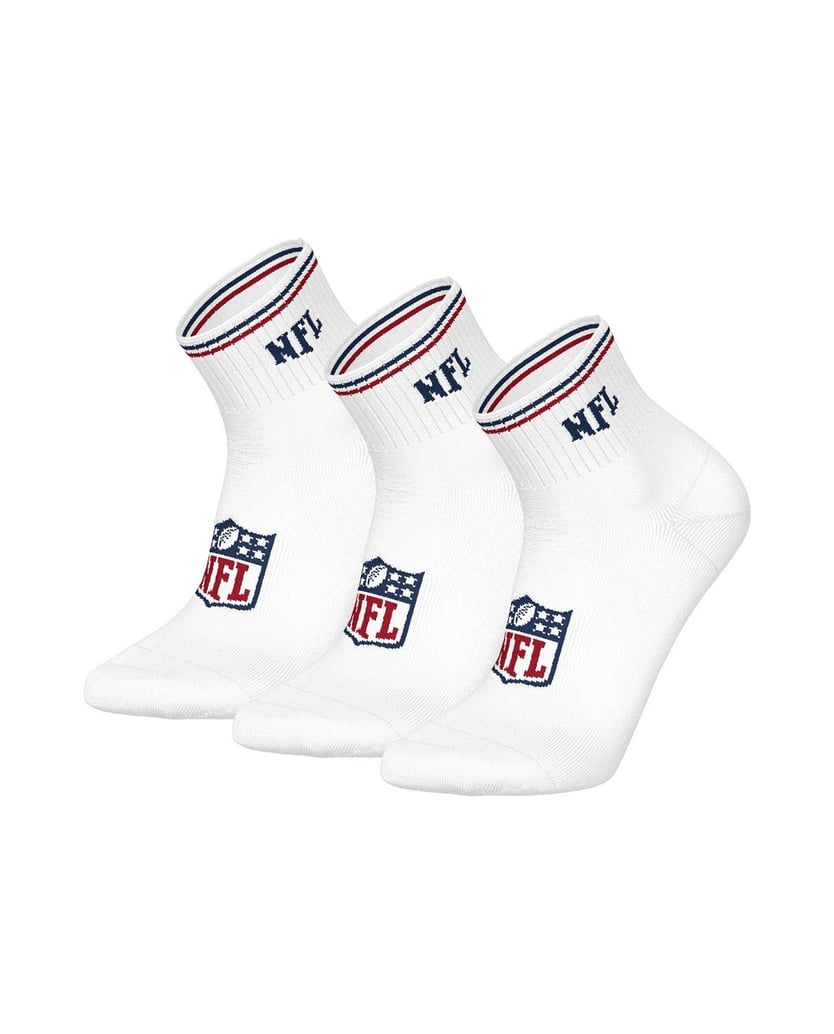 NFL-Unisex-Socken-3er-Pack-NFL-SHIELD-3Pack-Quarter-Socks-schwarz