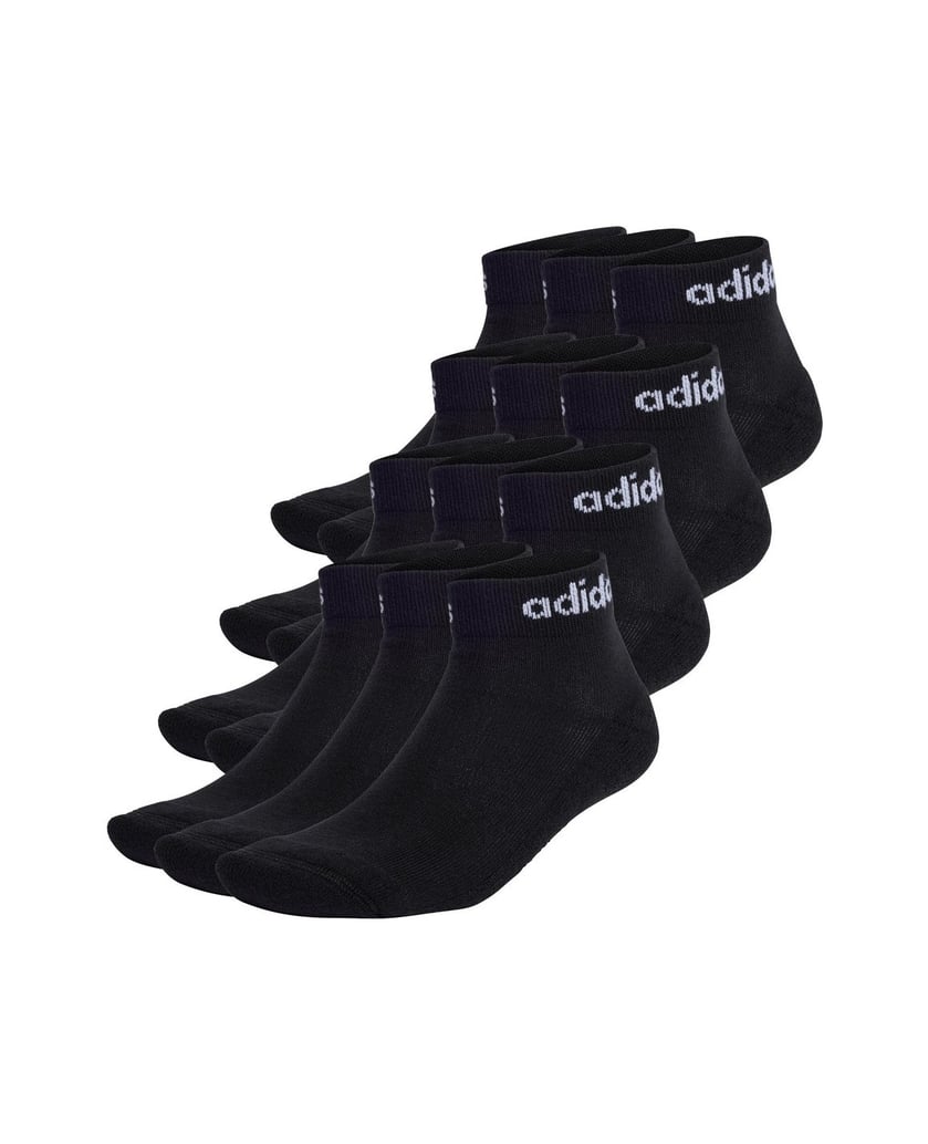 Adidas-Unisex-Socken-12er-Pack-Linear-Cushioned-Ankle-schwarz