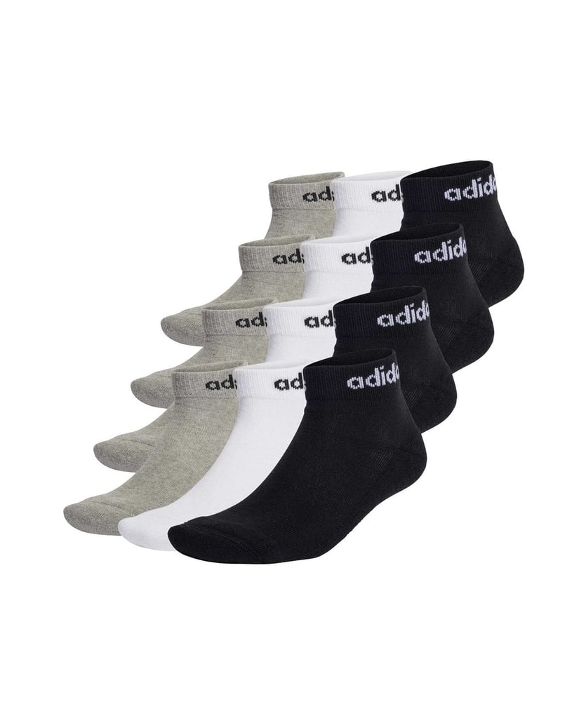 Adidas-Unisex-Socken-12er-Pack-Linear-Cushioned-Ankle-schwarz