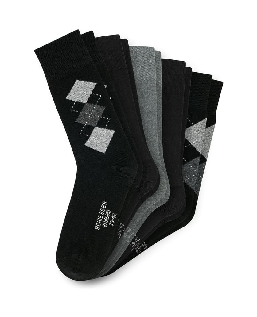 SCHIESSER-Herren-Socken-5er-Pack-Bluebird-schwarz-