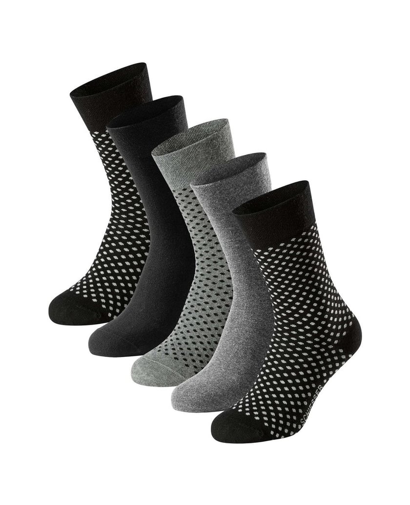 SCHIESSER-Herren-Socken-5er-Pack-Bluebird-schwarz